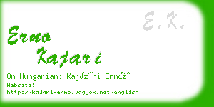 erno kajari business card